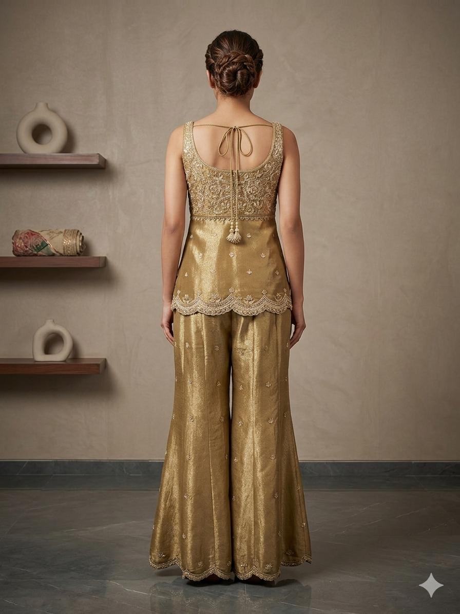 Golden sharara set