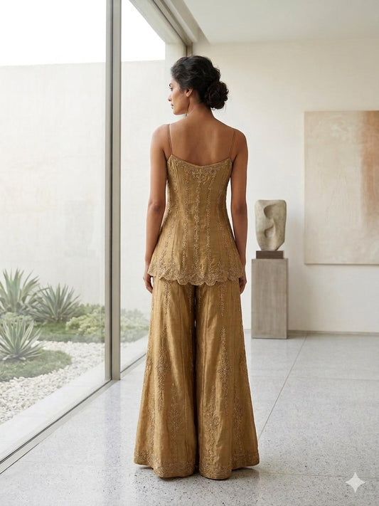 Antique Gold Sharara