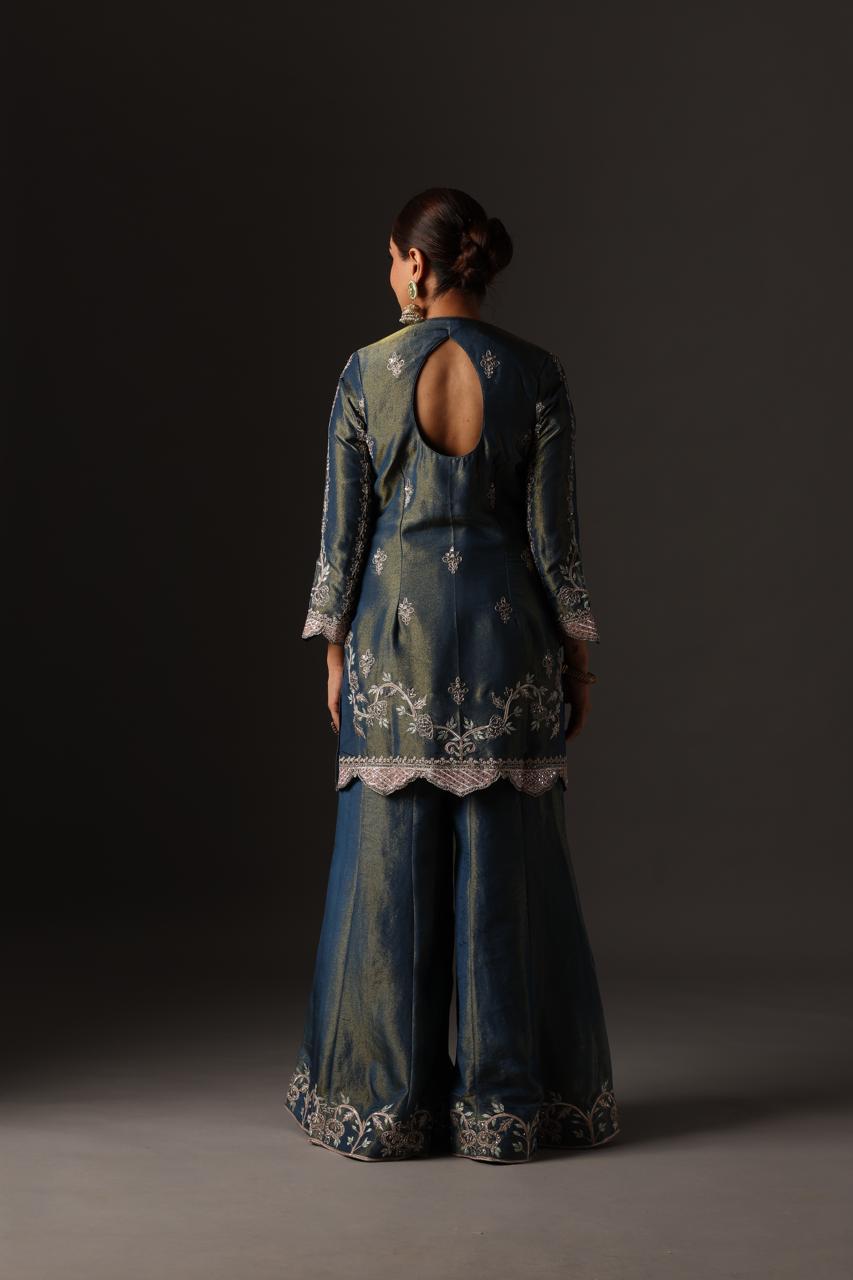 Midnight Blue Sharara Set