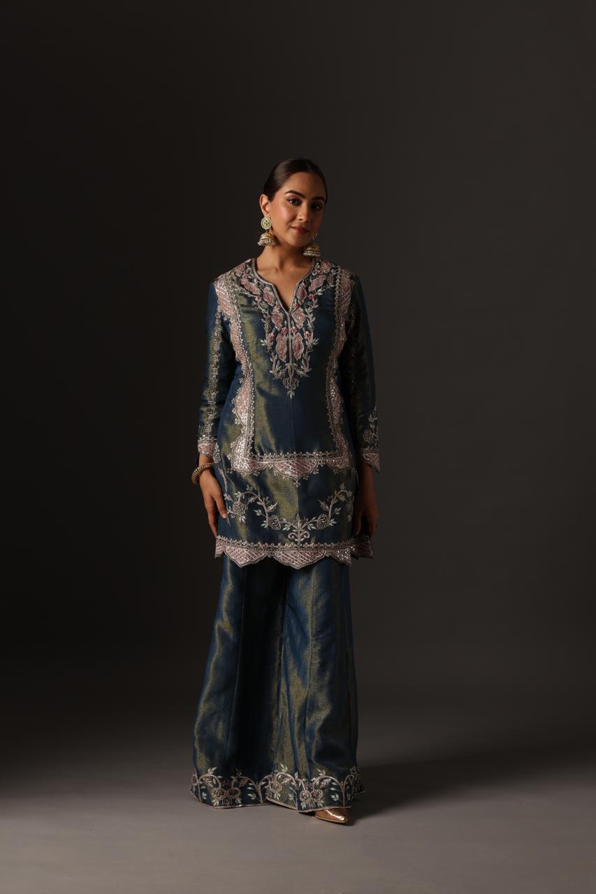 Midnight Blue Sharara Set