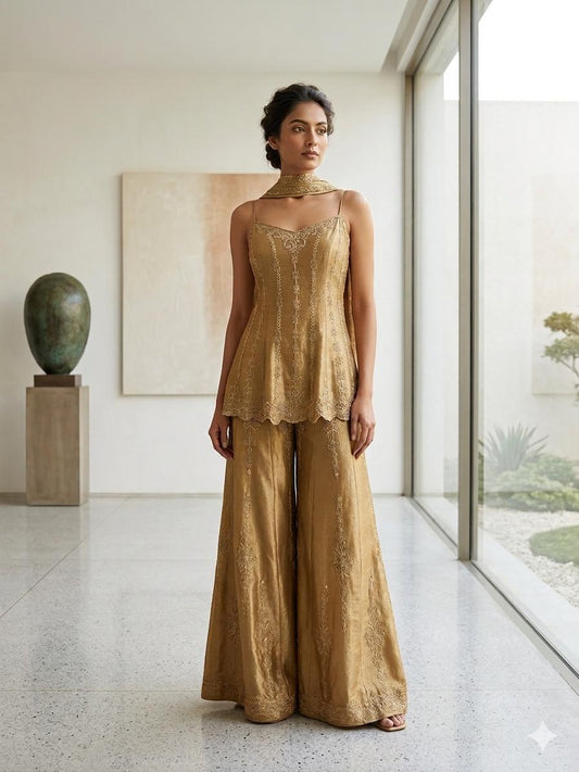 Antique Gold Sharara