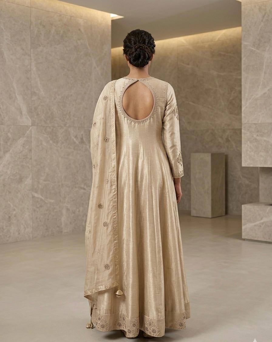 Ivory Anarkali Suit